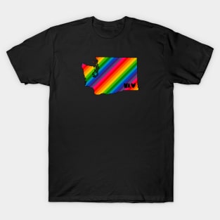 USA States: Washington (rainbow) T-Shirt